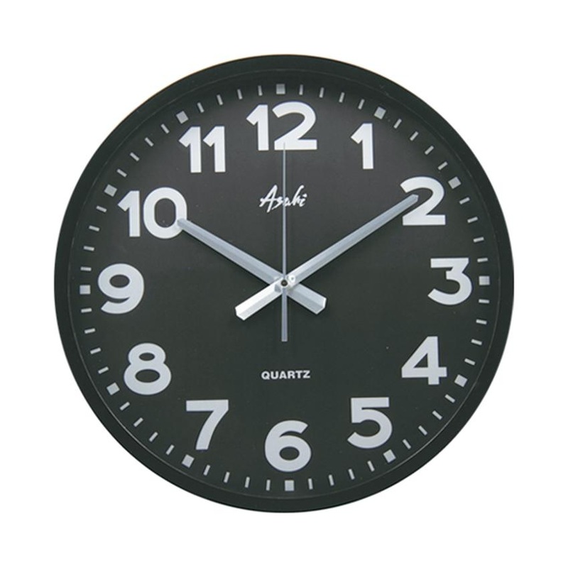 Asahi by DIY Hardware Wall Clock 15 Black Hc1015B Bas