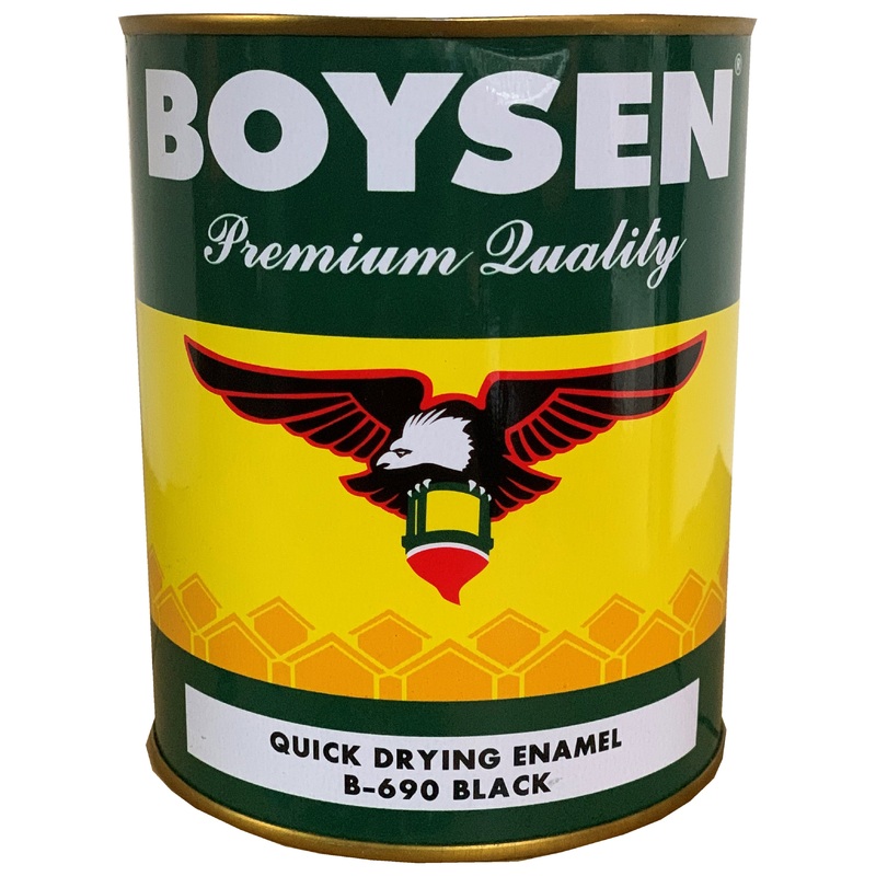 Boysen Paint 1 Liter Black Quick Drying Enamel B-690