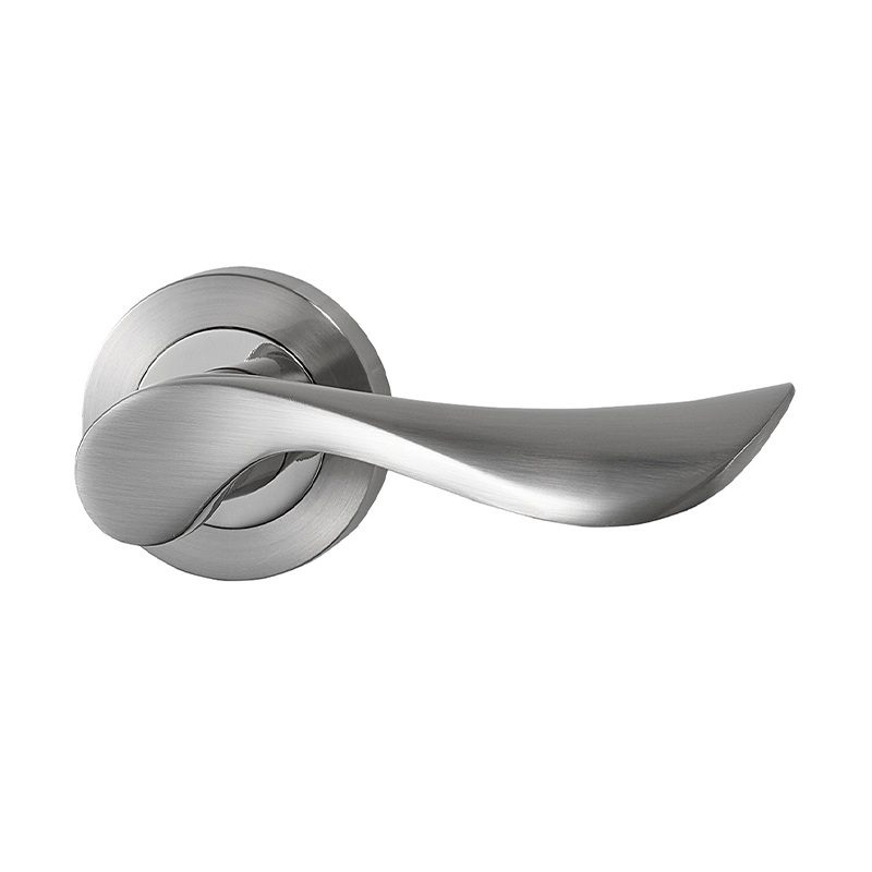 Basta Eden On Rose Door Handle Satin Nickel
