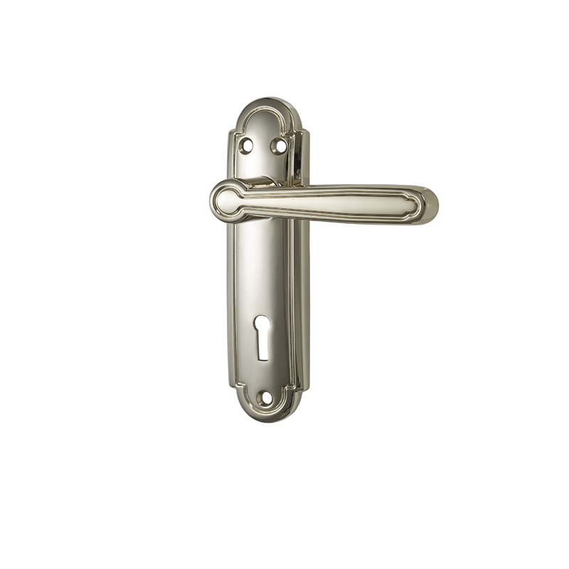 Basta Regency On Plate Door Handle Brass