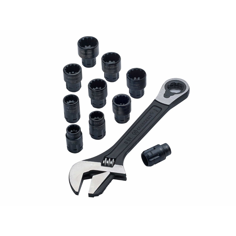 Crescent 11 Piece Adjustable Wrench & Spline Socket Set