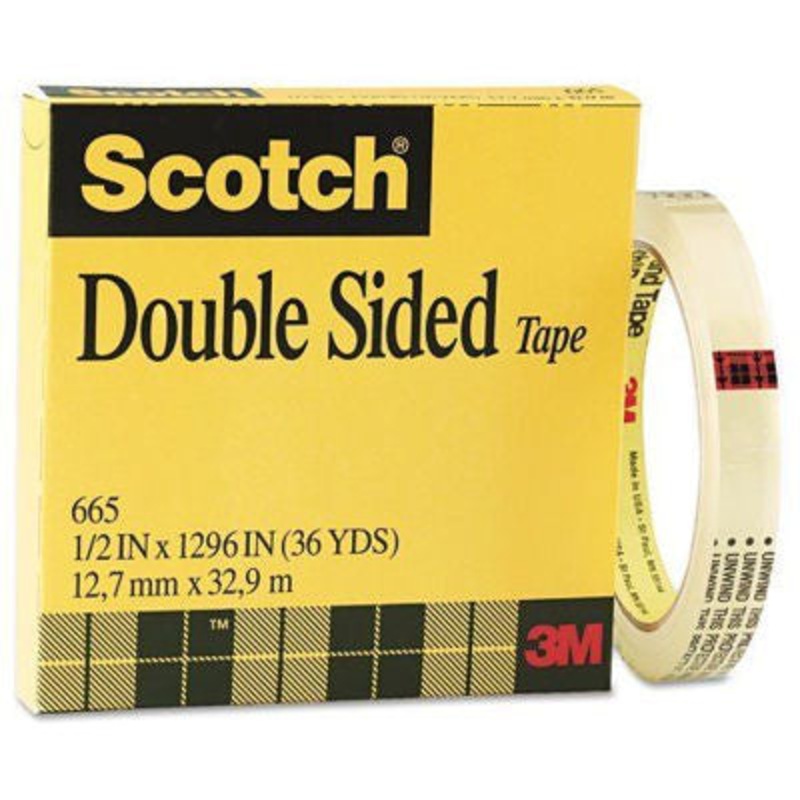 3M Scotch Double Sided Tape 665 12mm x 33m
