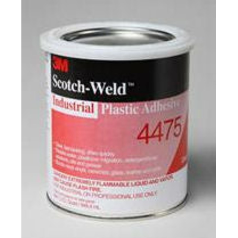 3M Scotch-Weld Industrial Plastic Adhesive 4475 Clear,1 Quart