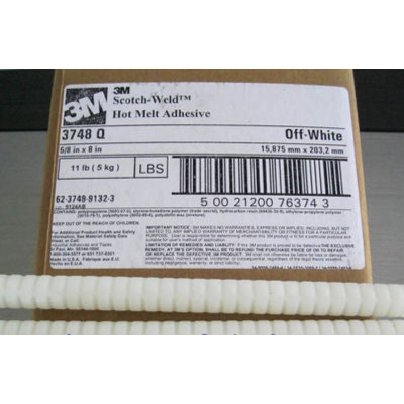 3M Scotch-Weld Hot Melt Adhesive 3748Q Sticks 5/8x 8 – 11 LB/Case, Sold as a case