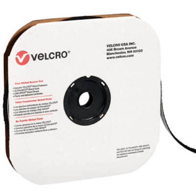 VELCRO BRAND BLACK LOOP 1 x  25 YARD ROLL