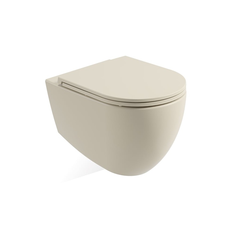 AVANTI Rimless Wall Hung WC & Soft Close Seat Ivory