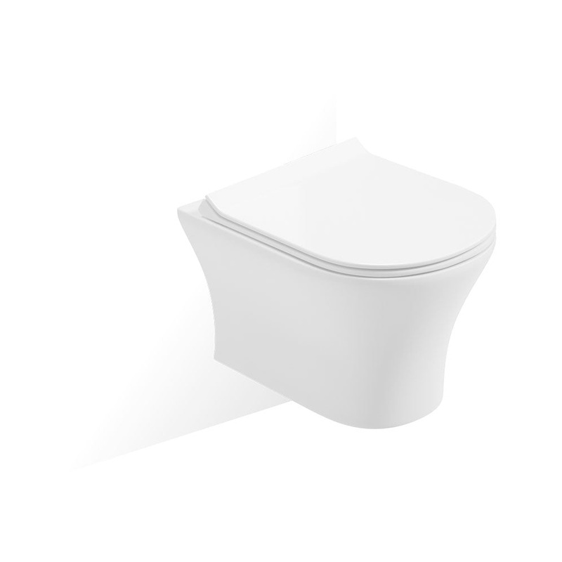 PEA Rimless Wall Hung WC & Sequence Slim Soft Close Seat