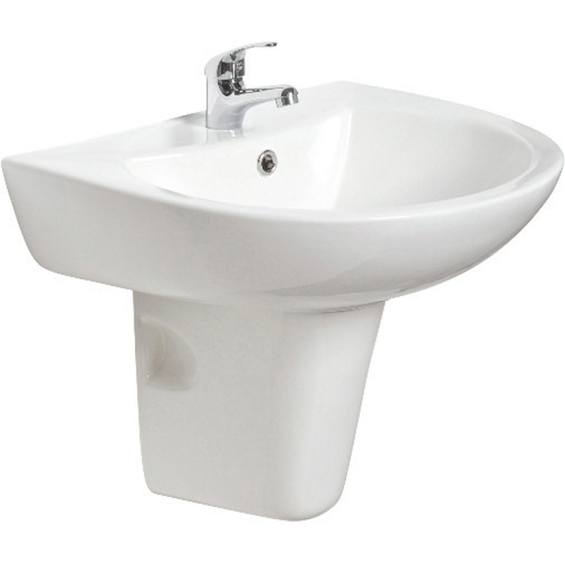 STRATA 1 Tap Hole Wash Basin & Semi Pedestal